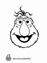 Sesame Street Coloring Pages Faces Template Telly Templates sketch template