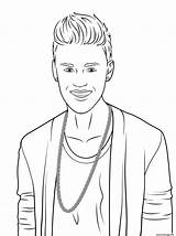 Bieber Ausmalbilder Celebrite Kleurplaat Colorir Desenhos Ausmalbild Imprimer Ausdrucken Imprimé Fois Popstars sketch template