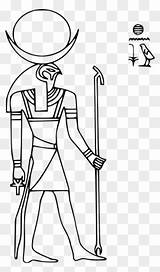 Hieroglyph Horus Egyptian Falcon sketch template