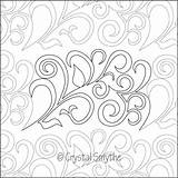 Pantograph Quilting Vines sketch template