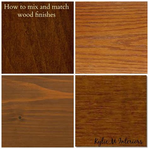 mix  match wood stains  oak cherry maple  espresso