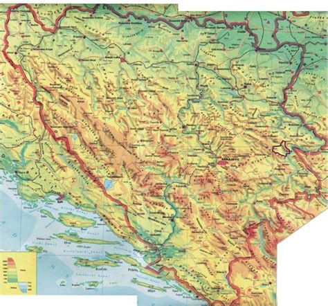 Zemljopisna Karta Bosne I Hercegovine Karta