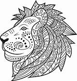 Coloring Pages Lion Hipster Leo Cubs Printable Abstract Getdrawings Drawing Getcolorings Zentangle Color Google sketch template