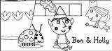 Holly Ben Coloring Pages Happy Fun Cute Kids sketch template