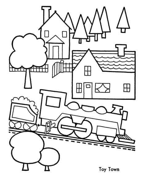 town coloring pages coloring home