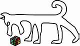 Coloring Cube Clipart Webstockreview Rubik Dog sketch template