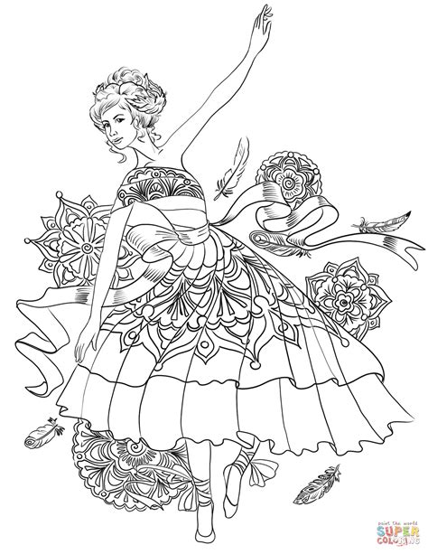 ballerina swan dance coloring page  printable coloring pages
