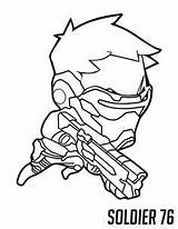 Overwatch Coloring Pages Soldier Chibi Reaper Printable Genji Hanzo Cute Spray Kids Tracer Va Bestcoloringpagesforkids Print Bastion Colouring Other Drawings sketch template