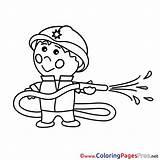 Coloring Firefighter Pages Sheet Title sketch template
