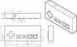 Nes Controller Dimensions Drawing Sketch Coloring Template Galleryhip Credit Larger sketch template
