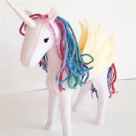 stuffed unicorn sewing pattern diy crafts  felt animal pattern