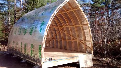 hoopquonset hut type building  temporary living structure natural