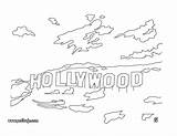 Hollywood Línea sketch template