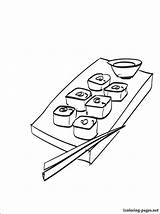 Sushi Coloring Pages Getdrawings Printable Color Getcolorings sketch template