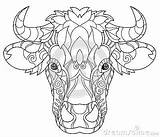 Cow Coloring Pages Adults Head Kuh Heads Kuhkopf Mandala Adult Decorated Printable Tiere Color Ausmalbilder Getcolorings Google Print Visit Search sketch template