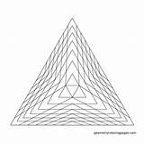 Pyramid Coloring Drawing Color Printable Geometry Line Getdrawings Getcolorings Pages sketch template