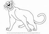 Jungle Bagheera Book Drawing Draw Step Outline Panther Tutorials Drawingtutorials101 Cartoon Tutorial sketch template