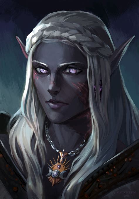 tall dark  elf character portraits elves fantasy dark elf