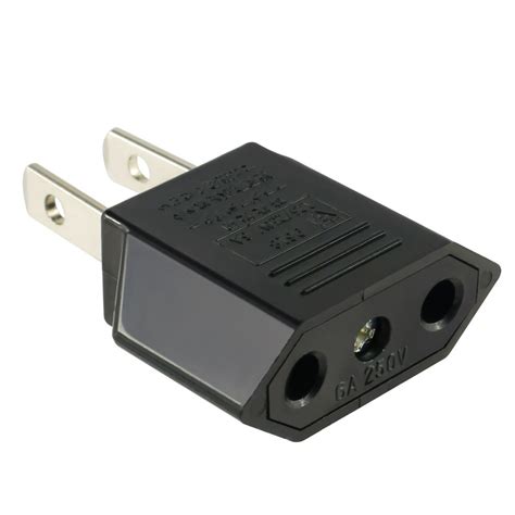 insten travel charger european plug adapter eu   plug adapter black travel adapter plugs
