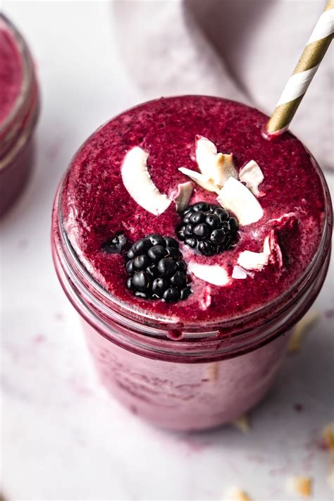 blackberry breakfast smoothie  delightfuel quick easy recipe