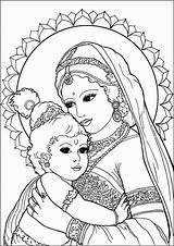 Krishna Mathaji sketch template