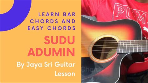 sudu adumin  jaya sri guitar lesson beginner  advanced chords youtube