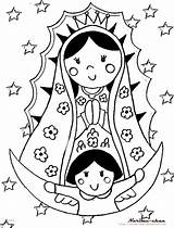 Guadalupe Virgen Coloring La Pages Popular sketch template