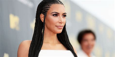 kim kardashian wore cornrow braids because north west asked her to she