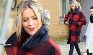 Laura Whitmore Heads Out Wearing Red And Black Checked