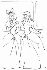 Cinderella Coloring Stepsisters Pages Disney Photobucket Bucket sketch template