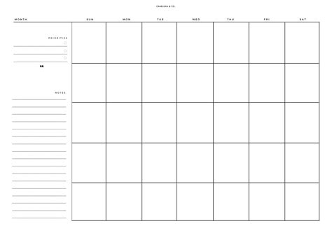 minimal blank calendar inserts  planner inserts undated inserts