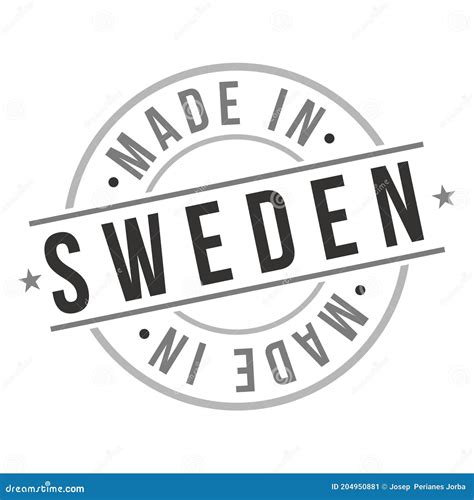 sweden stamp logo icon symbol design seal badge national product vector stock vector