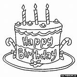 Birthday Cake Coloring Happy Online Pages sketch template
