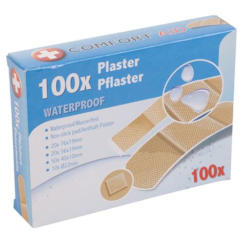 waterproof washproof durable plasters assorted pack sizes  aid
