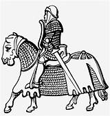 Knight Getdrawings Horseback sketch template
