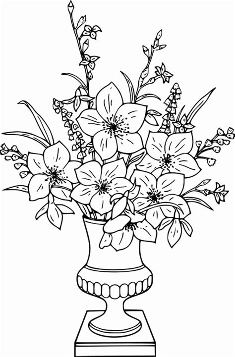 coloring page   flower pot  svg png eps dxf  zip file