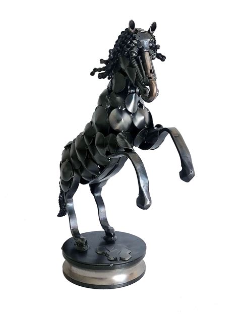recycled metal horse handmade metal sculpture horse etsy