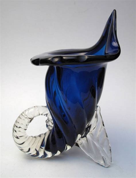Fine Vintage Archimede Seguso Italian Murano Blue Glass