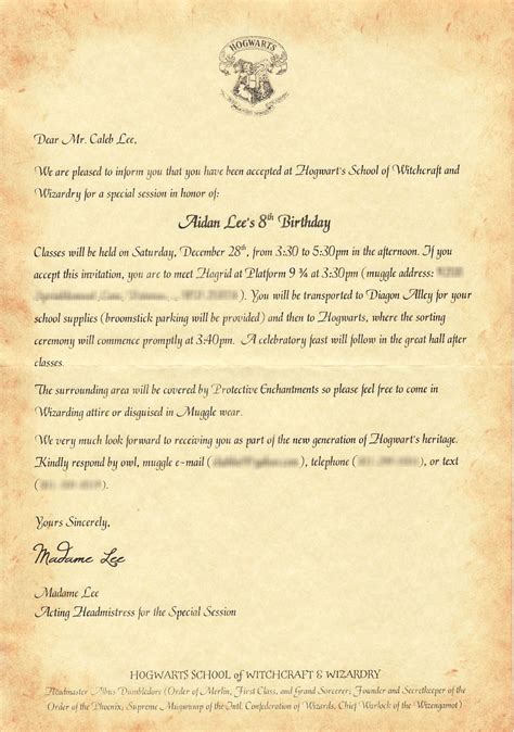 harry potter party invitation template lovely  lee ride harry potter
