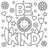 Coloring Kind Pages Colouring Kids Kindness Sheets Printable Inspirational Choose Vector Print 30seconds Color Mental Health Adults Printables Week Getcolorings sketch template