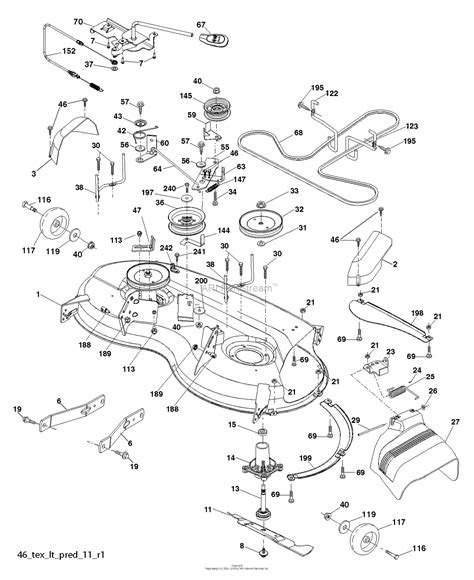 husqvarna ythk    parts diagram  mower deck