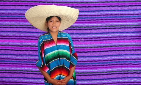 Latin Mexican Teen Girl Smile Indian Wood Totem Stock Image Image Of