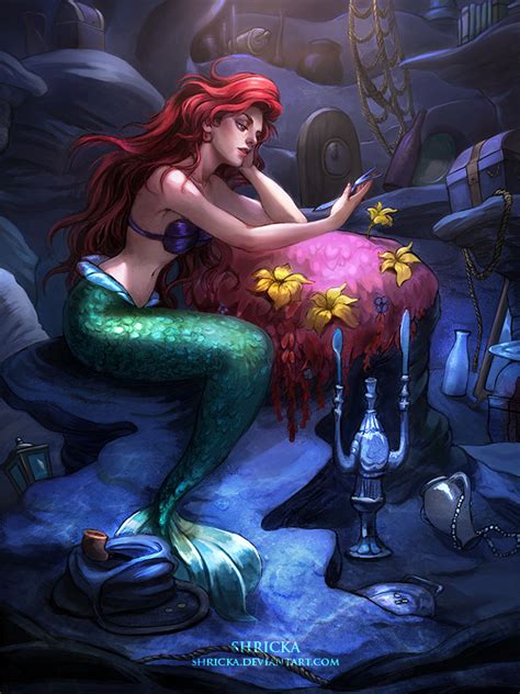 Shricka Ariel Disney Disney The Little Mermaid 1girl