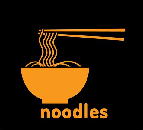 noodles bowl vector logo vector