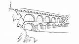Aqueduct Sketch Drawing Dessin Hebstreits Paintingvalley Animation Sketches France Architecture Dibujo Artikel Von sketch template