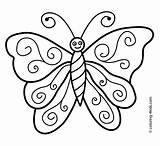 Butterfly Colouring Butterflies Mewarnai 4kids Pelangi sketch template