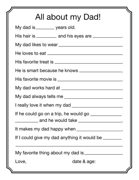 printable  daddy fill   blank