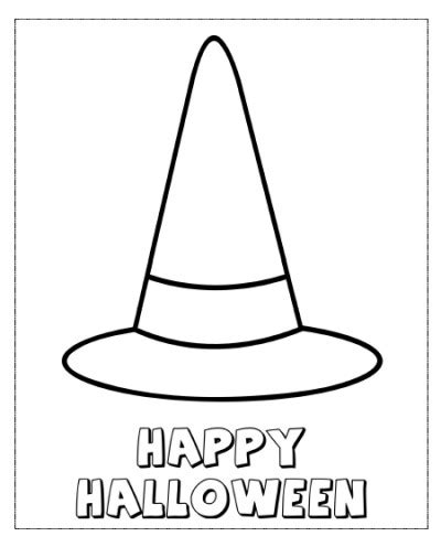 halloween witch hat coloring pages  getcoloringscom  printable