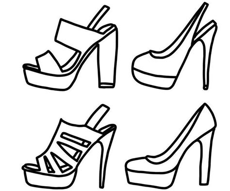 pin  shoes coloring page