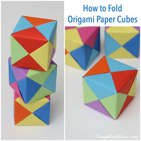 fold origami paper cubes